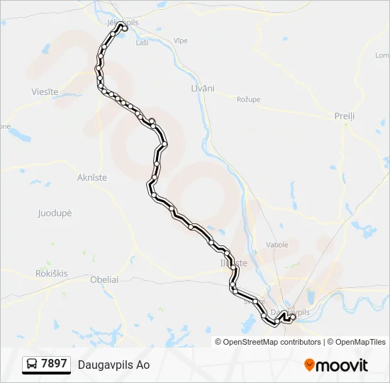 Автобус 7897: карта маршрута