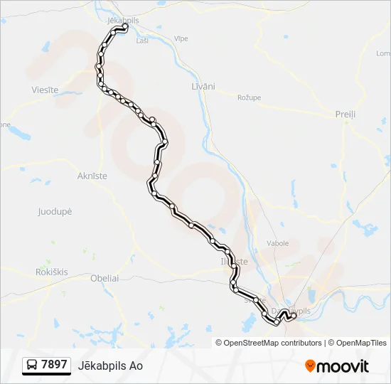 Автобус 7897: карта маршрута