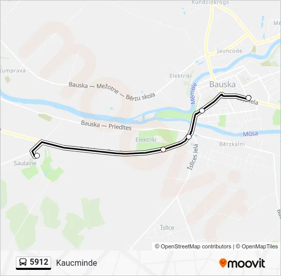 Автобус 5912: карта маршрута