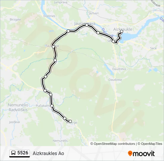Автобус 5526: карта маршрута