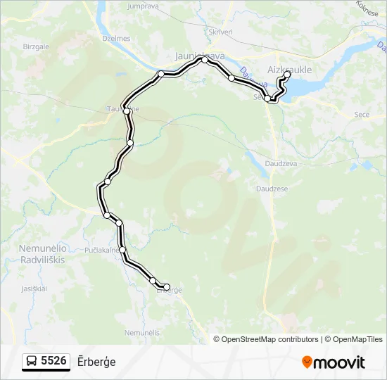 Автобус 5526: карта маршрута