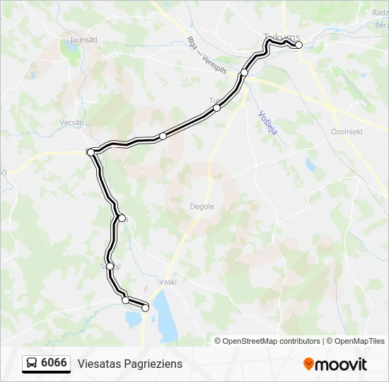 Автобус 6066: карта маршрута