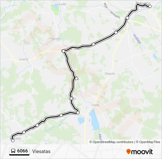 Автобус 6066: карта маршрута