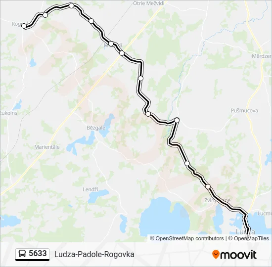 Автобус 5633: карта маршрута