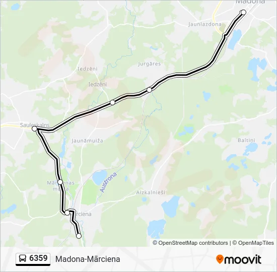 Автобус 6359: карта маршрута