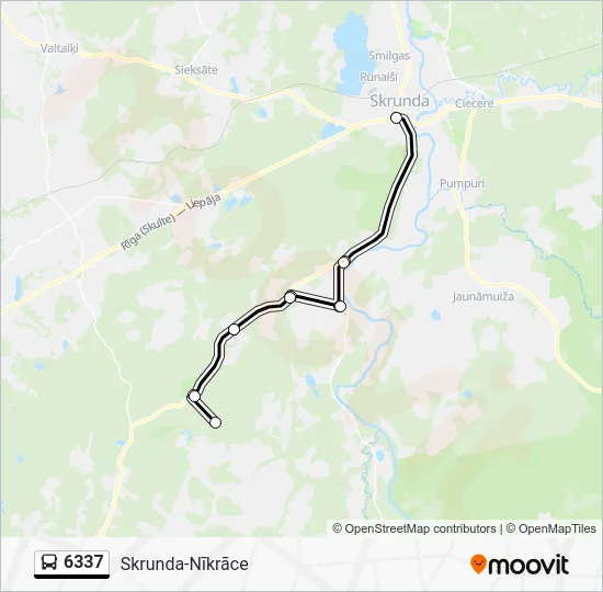 Автобус 6337: карта маршрута