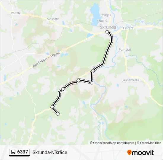 Автобус 6337: карта маршрута