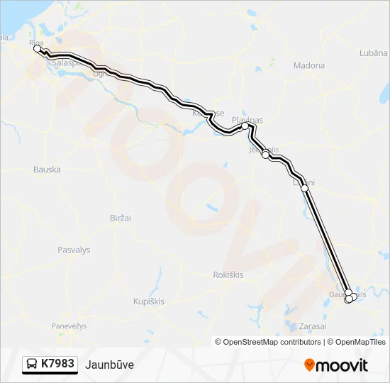 K7983 Bus Line Map