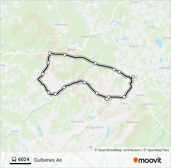 Автобус 6024: карта маршрута