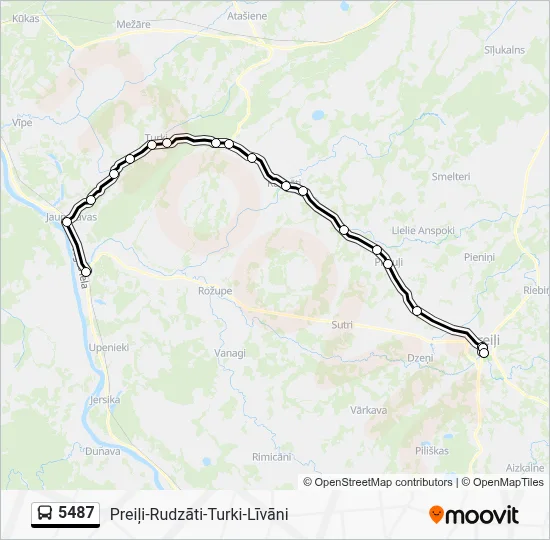 5487 Bus Line Map
