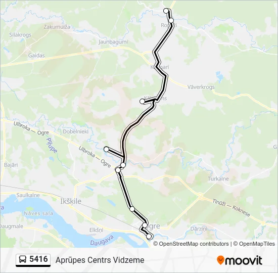Автобус 5416: карта маршрута