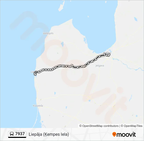 Автобус 7937: карта маршрута