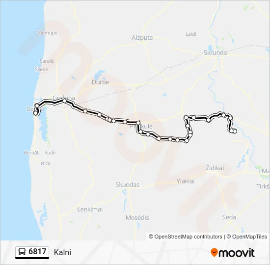 Автобус 6817: карта маршрута