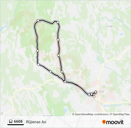 Автобус 6608: карта маршрута