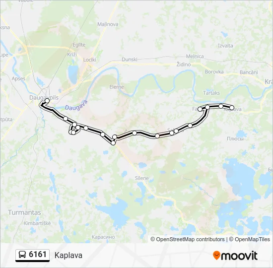 Автобус 6161: карта маршрута