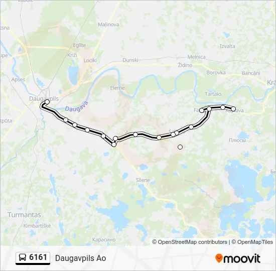 Автобус 6161: карта маршрута