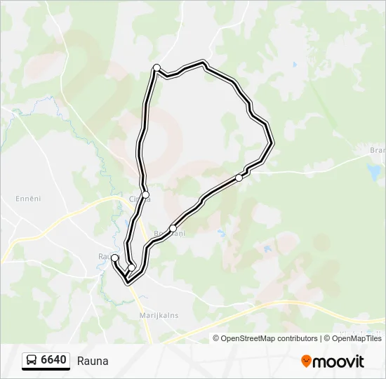 Автобус 6640: карта маршрута