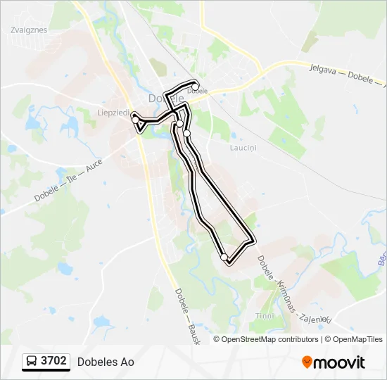 Автобус 3702: карта маршрута