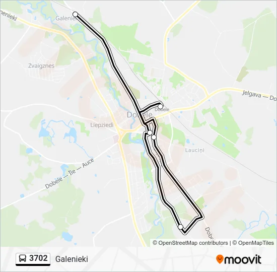 Автобус 3702: карта маршрута