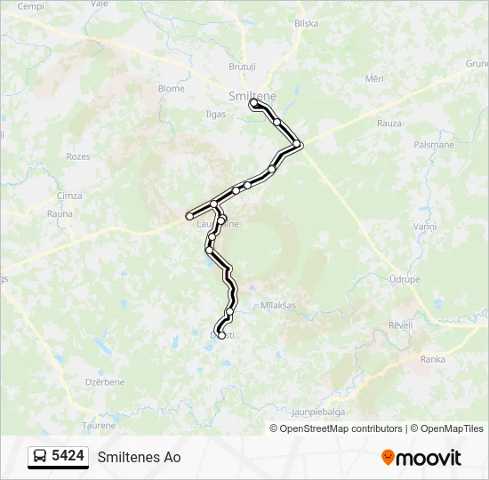 Автобус 5424: карта маршрута