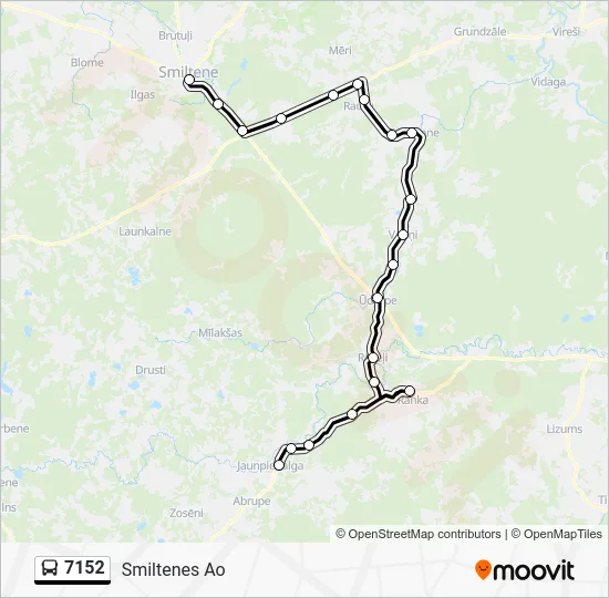 Автобус 7152: карта маршрута