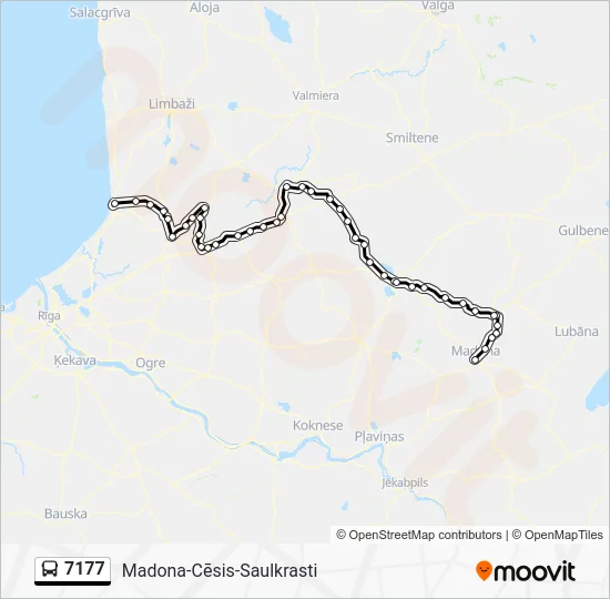 Автобус 7177: карта маршрута