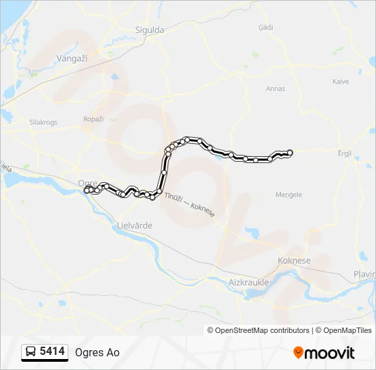 Автобус 5414: карта маршрута