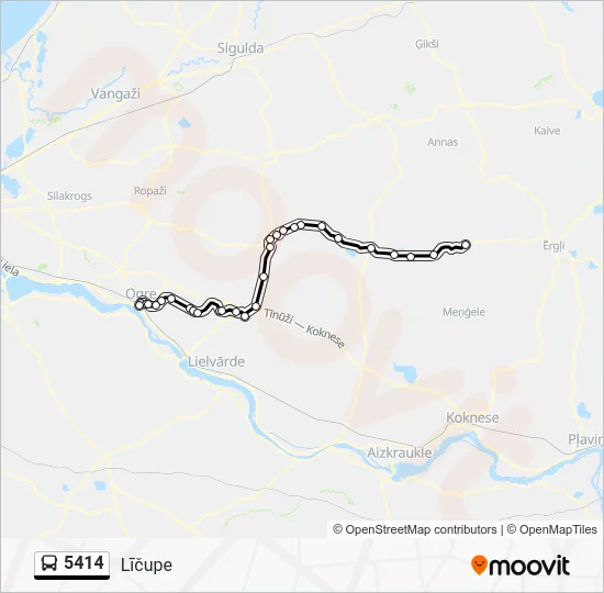 Автобус 5414: карта маршрута