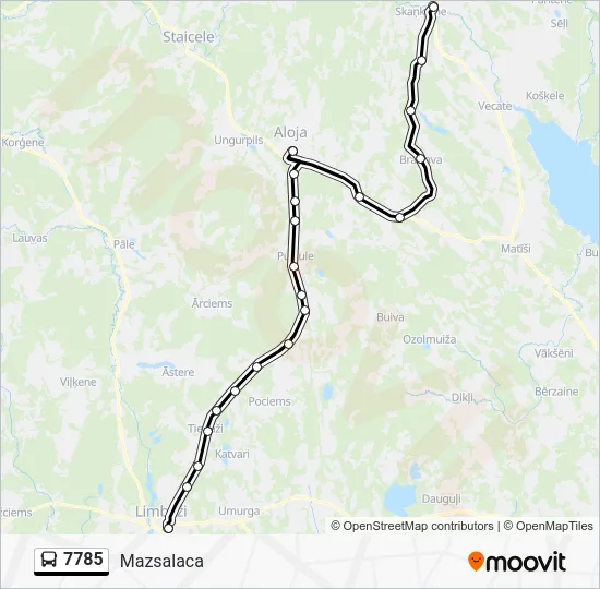 Автобус 7785: карта маршрута