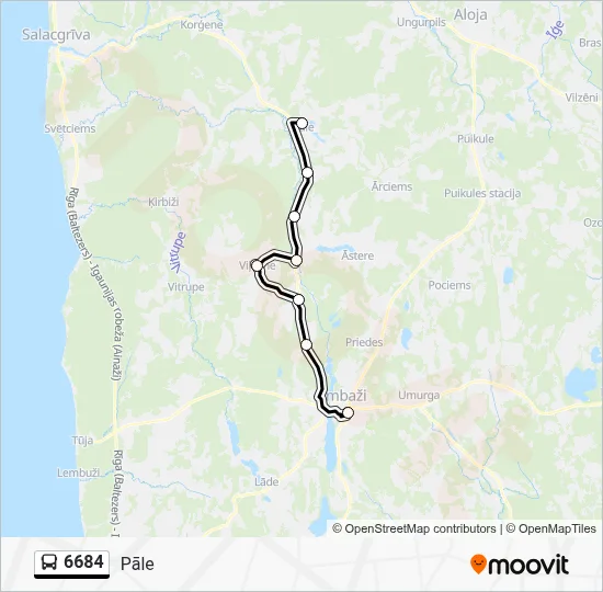 6684 Bus Line Map