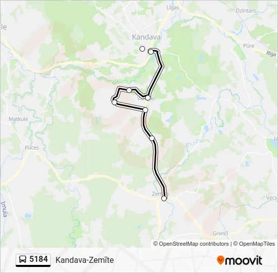 Автобус 5184: карта маршрута