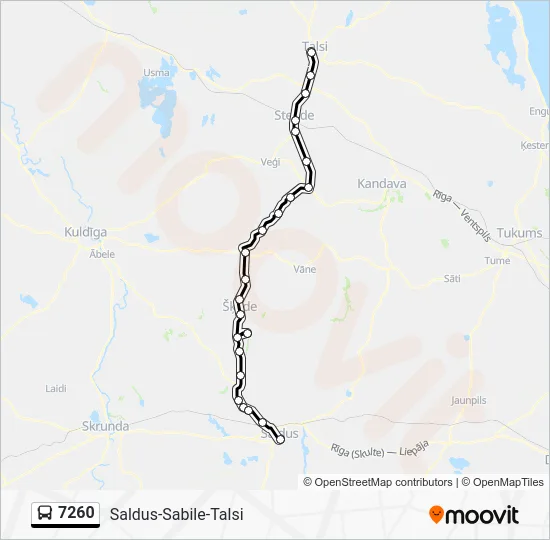Автобус 7260: карта маршрута