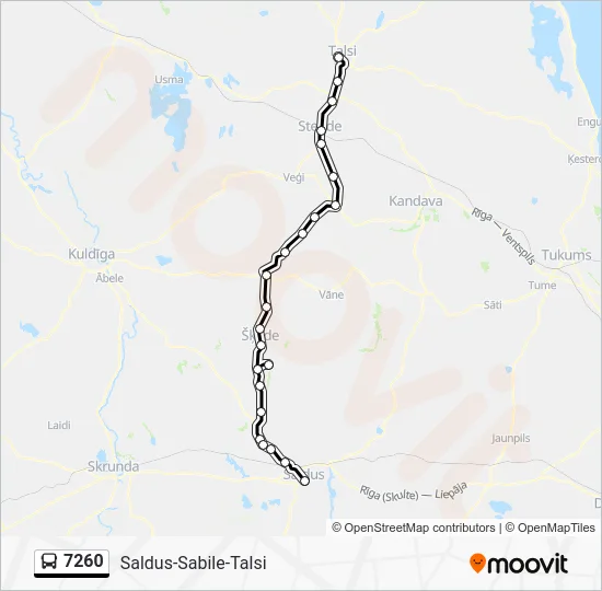 Автобус 7260: карта маршрута