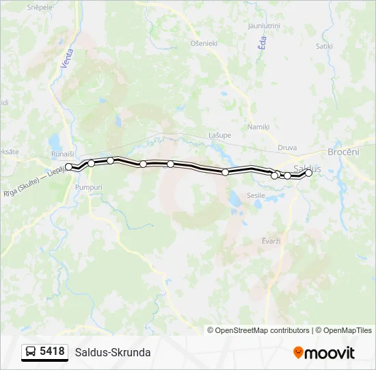 Автобус 5418: карта маршрута