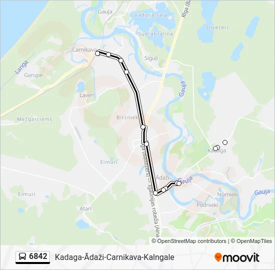 Автобус 6842: карта маршрута