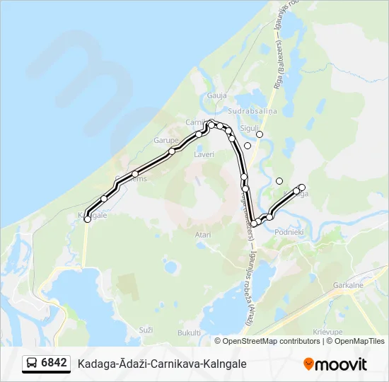 Автобус 6842: карта маршрута