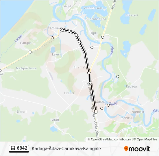 Автобус 6842: карта маршрута