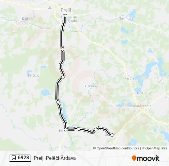 6928 Bus Line Map