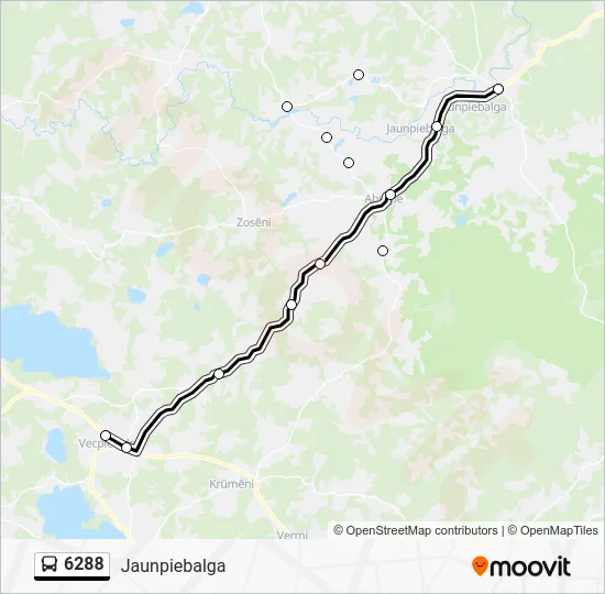 Автобус 6288: карта маршрута