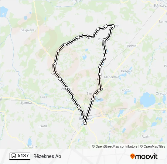 Автобус 5137: карта маршрута