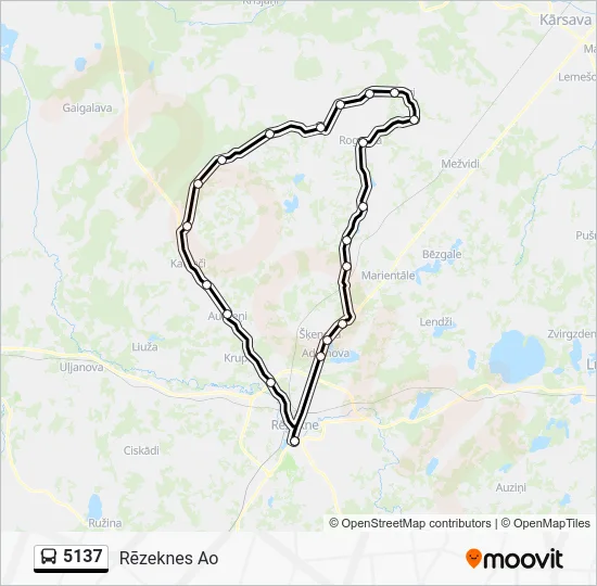 Автобус 5137: карта маршрута