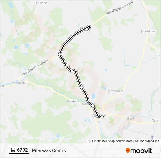 Автобус 6792: карта маршрута
