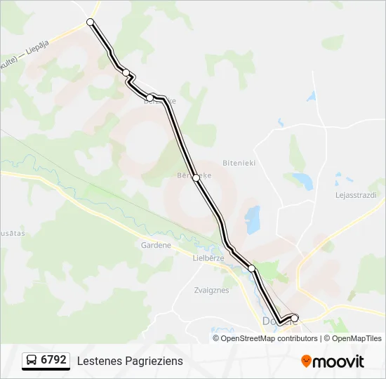 Автобус 6792: карта маршрута