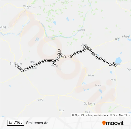 Автобус 7165: карта маршрута