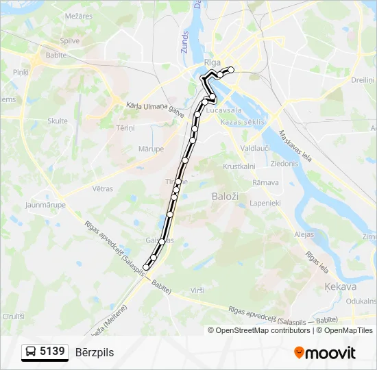 Автобус 5139: карта маршрута