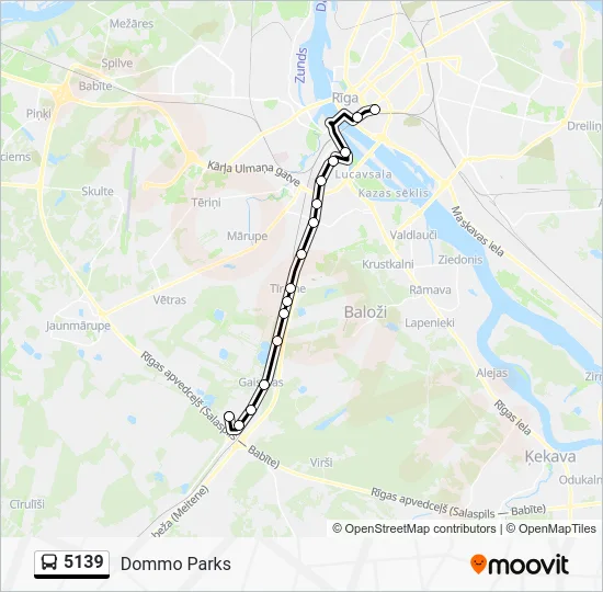Автобус 5139: карта маршрута