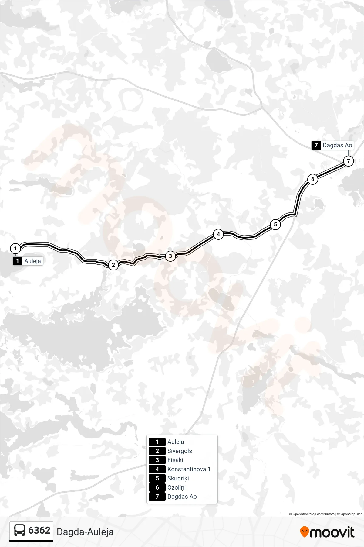 6362 bus Line (Dagdas Ao) route and stops on a map