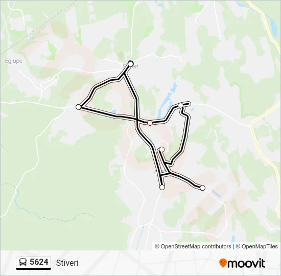 Автобус 5624: карта маршрута