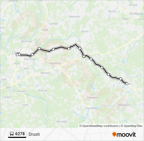 6278 Bus Line Map