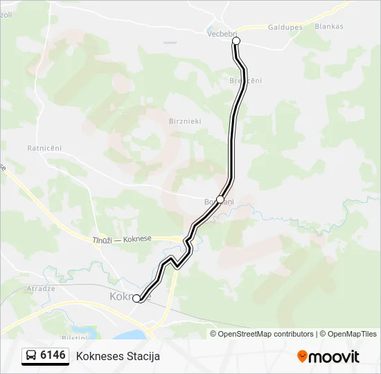 Автобус 6146: карта маршрута